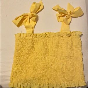Yellow tank top with ties